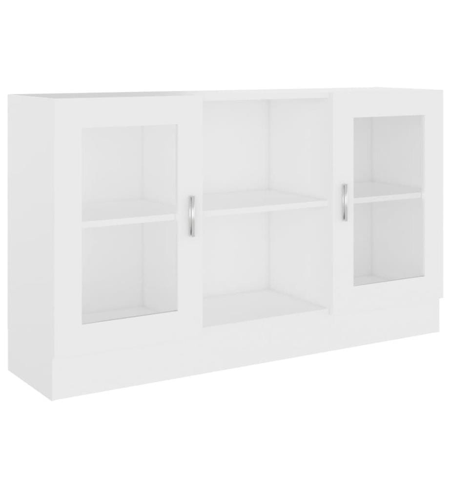 Vitrinenschrank Weiss 120x30,5x70 cm Holzwerkstoff