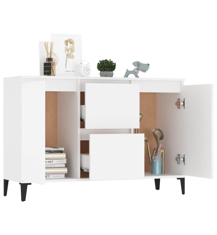 Sideboard Weiss 102x35x70 cm Holzwerkstoff