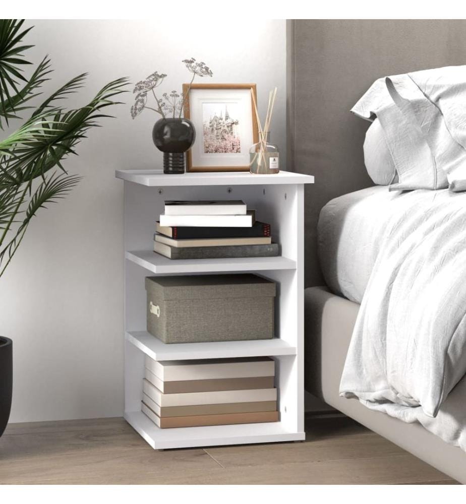 Beistellregal Weiss 35x35x55 cm Holzwerkstoff