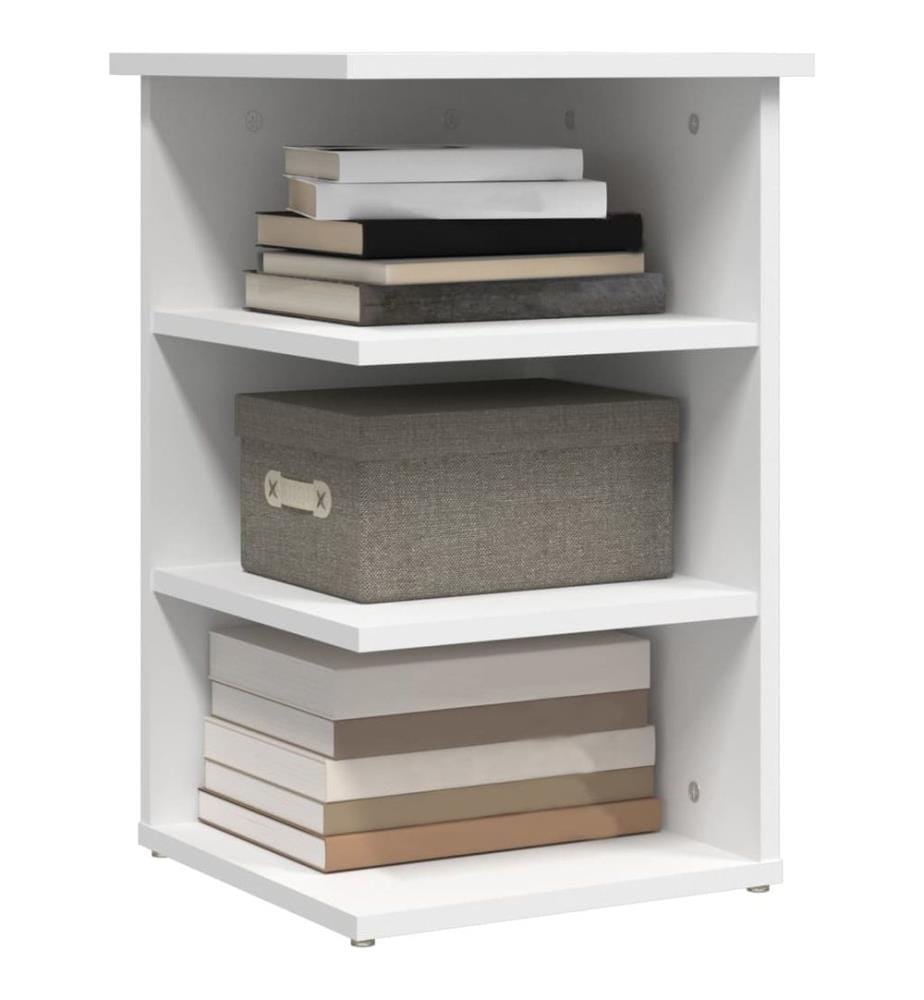 Beistellregal Weiss 35x35x55 cm Holzwerkstoff
