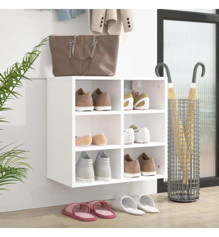Schuhregal Weiss 52,5x30x50 cm