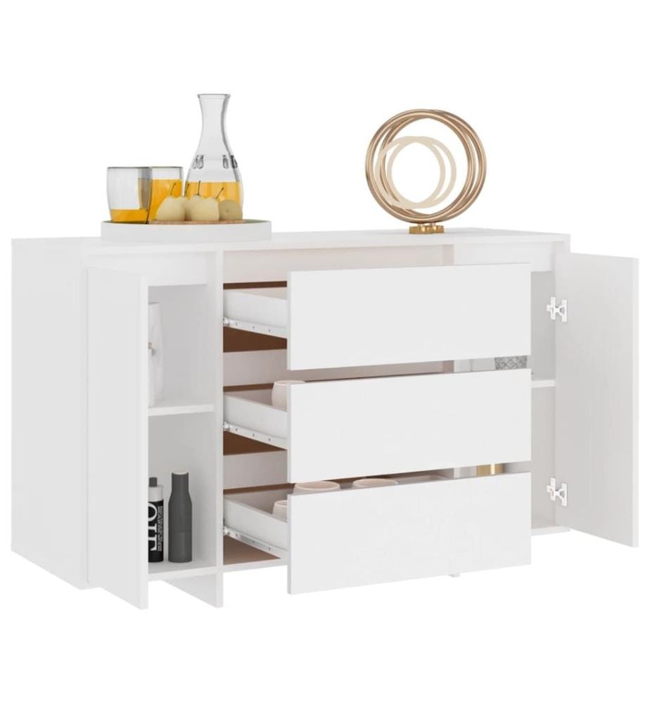 Sideboard mit 3 Schubladen Weiss 120x41x75 cm Holzwerkstoff