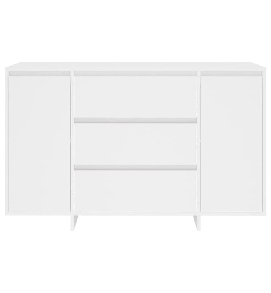 Sideboard mit 3 Schubladen Weiss 120x41x75 cm Holzwerkstoff