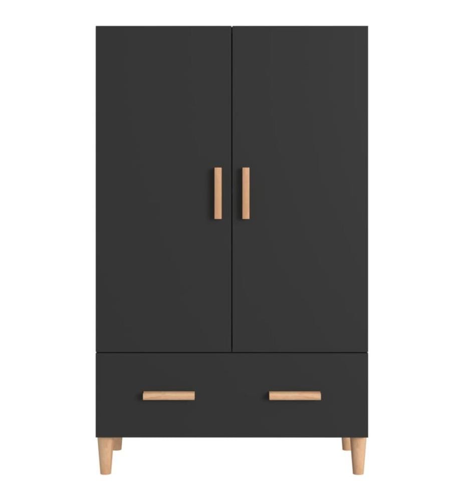 Highboard Schwarz 70x31x115 cm Holzwerkstoff