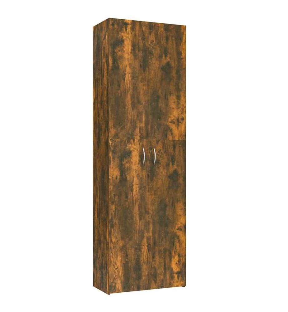 Büroschrank Räuchereiche 60x32x190 cm Holzwerkstoff