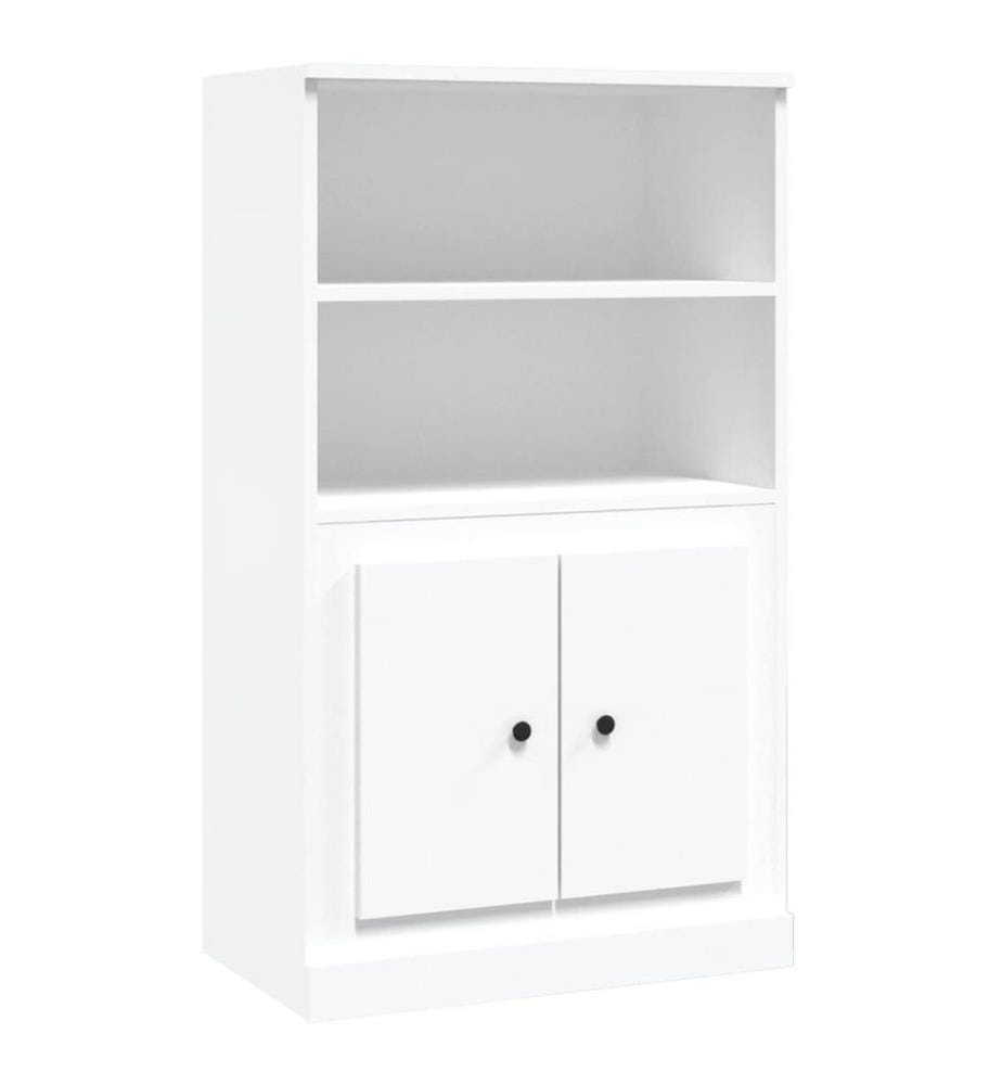 Highboard Weiss 60x35,5x103,5 cm Holzwerkstoff