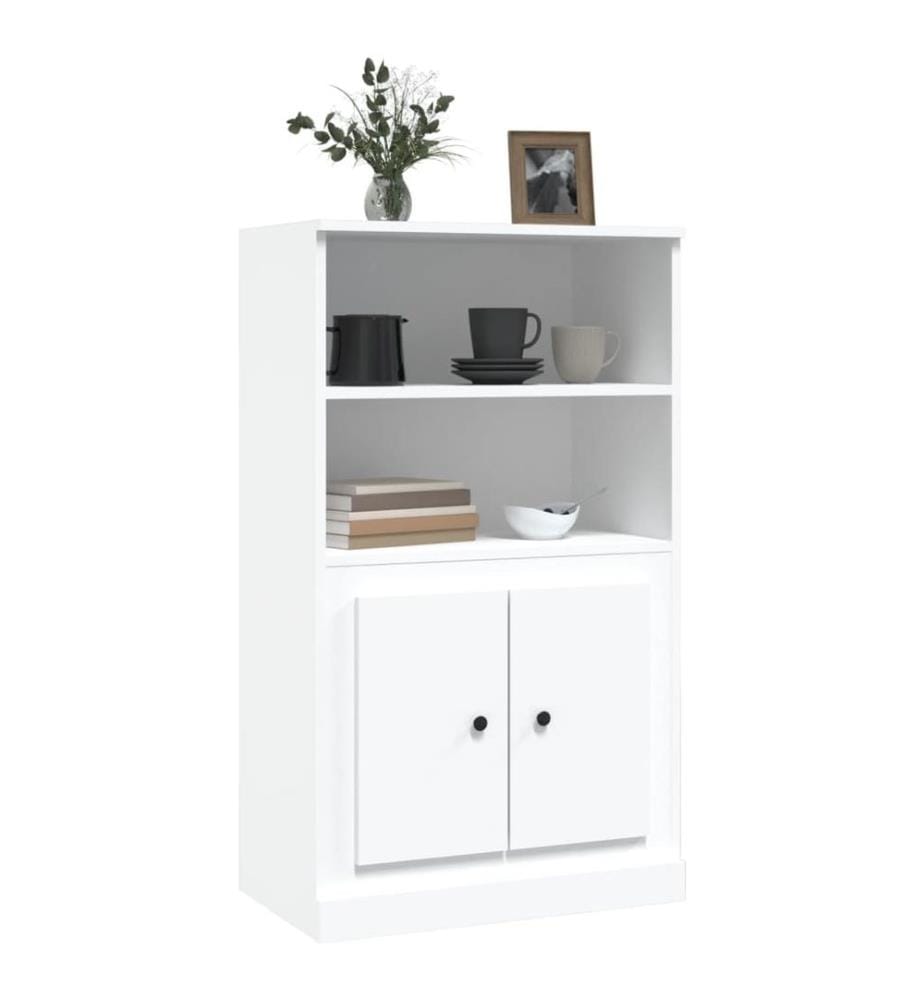 Highboard Weiss 60x35,5x103,5 cm Holzwerkstoff