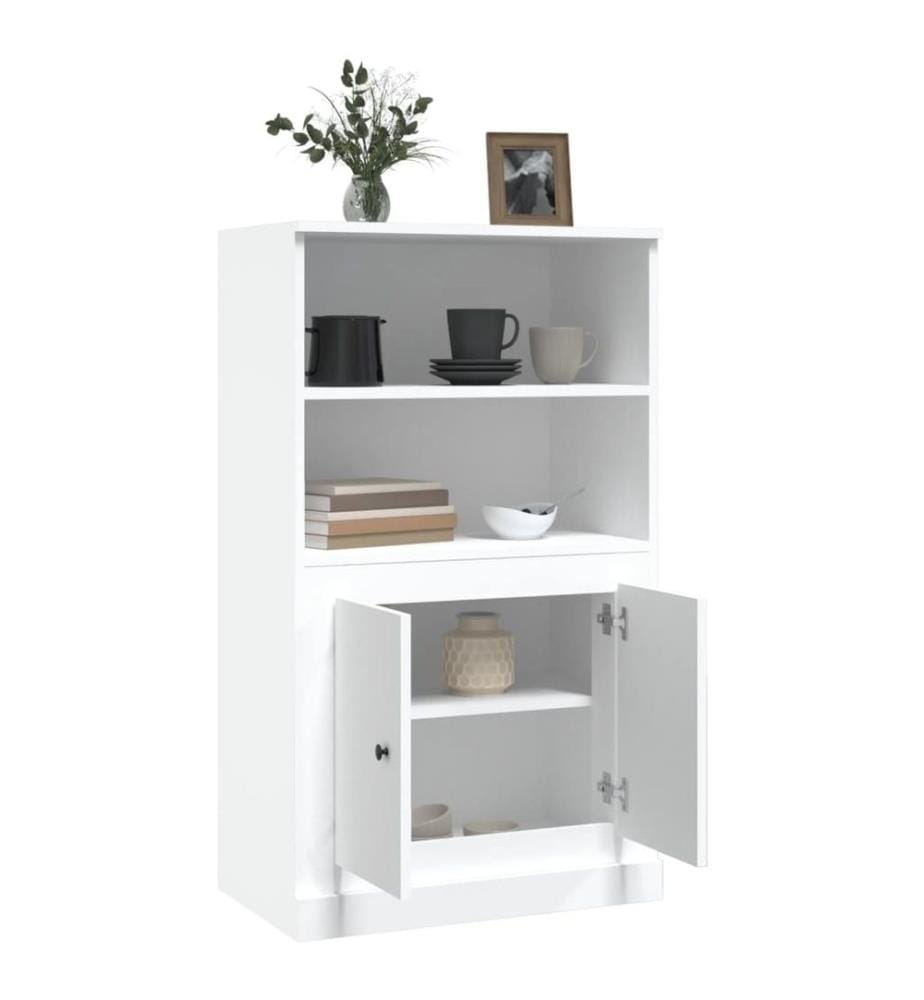 Highboard Weiss 60x35,5x103,5 cm Holzwerkstoff