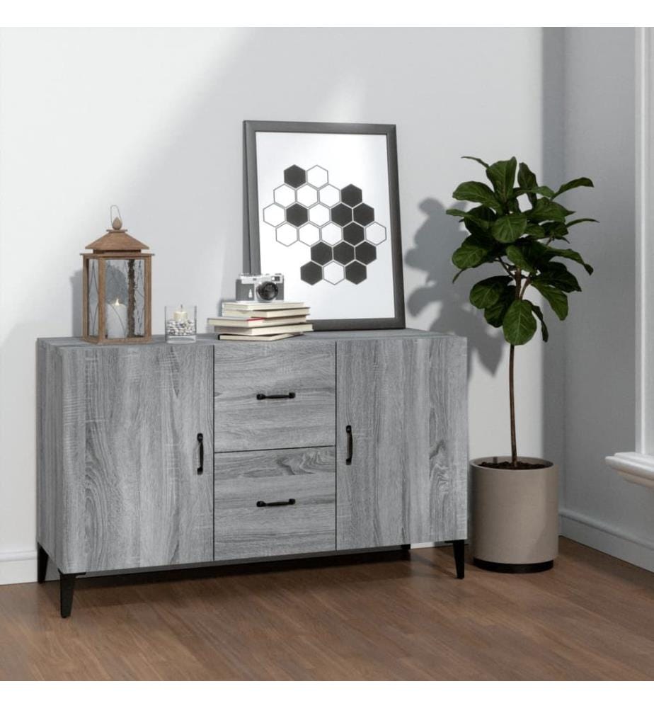 Sideboard Grau Sonoma 100x36x60 cm Holzwerkstoff