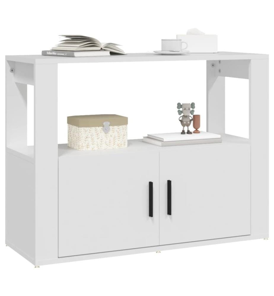 Sideboard Weiss 80x30x60 cm Holzwerkstoff