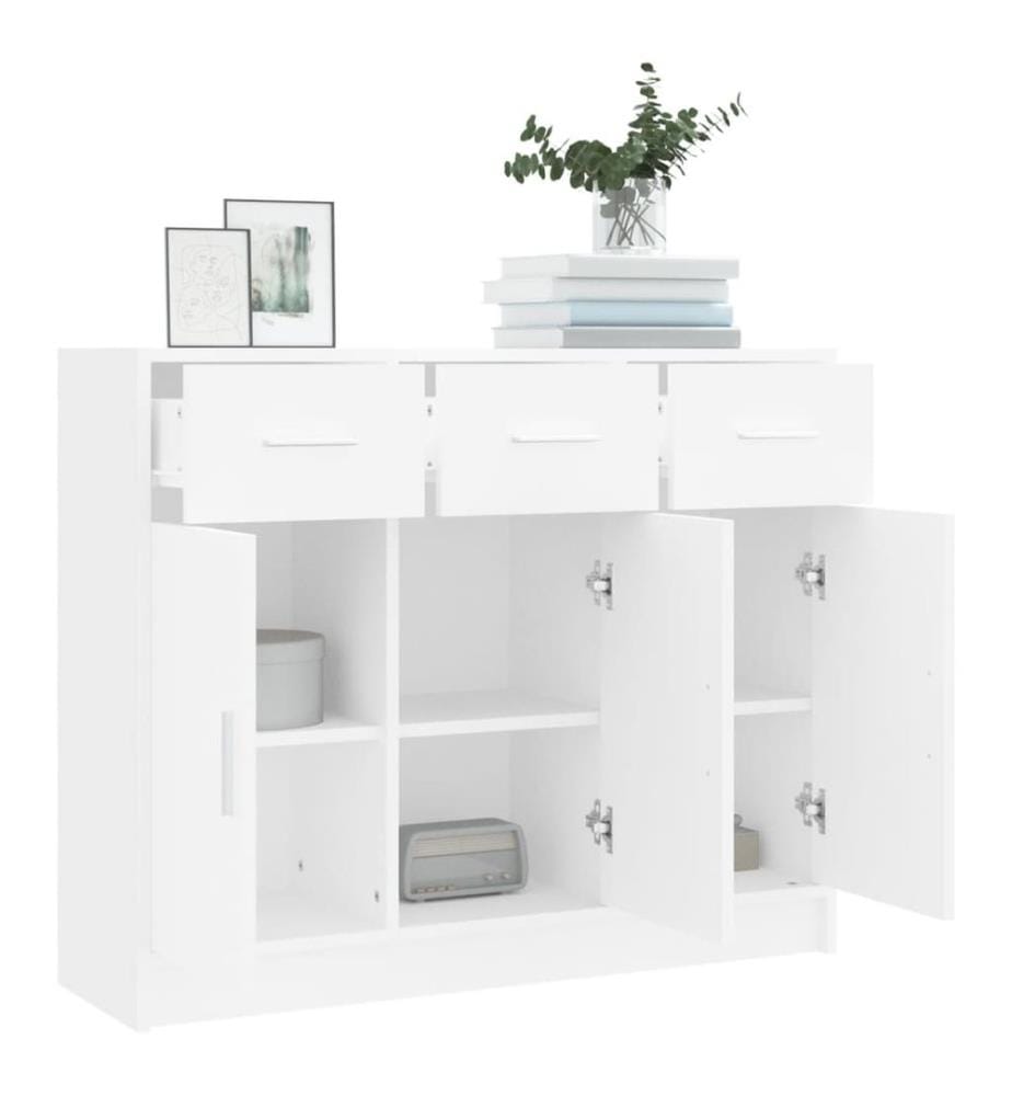 Sideboard Weiss 91 x 28 x 75 cm Holzwerkstoff