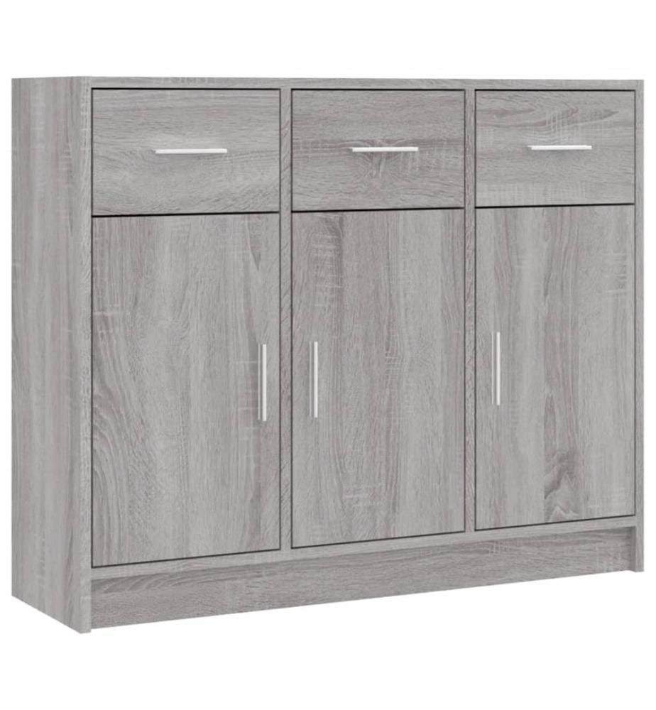 Sideboard Grau Sonoma 91x28x75 cm Holzwerkstoff