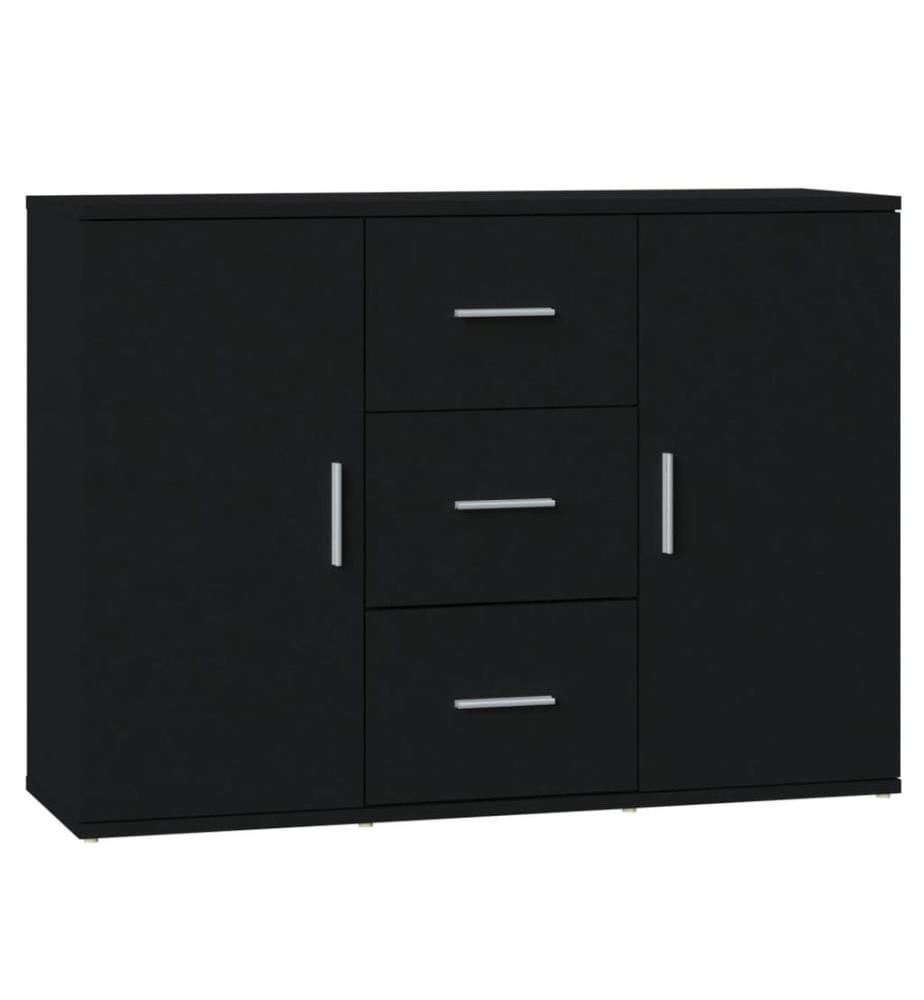 Sideboard Schwarz 91x29,5x65 cm Holzwerkstoff