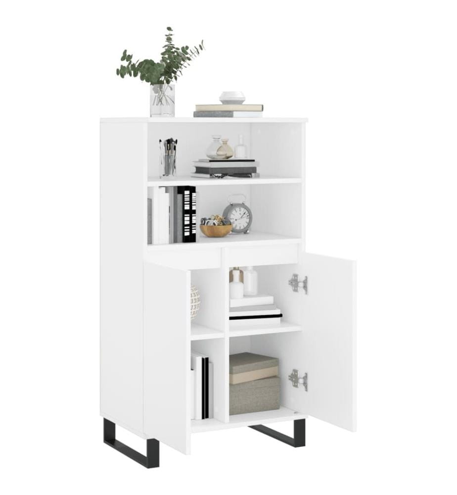 Highboard Weiss 60x36x110 cm Holzwerkstoff