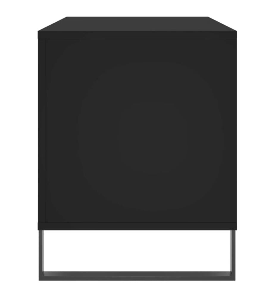 Plattenschrank Schwarz 100x38x48 cm Holzwerkstoff