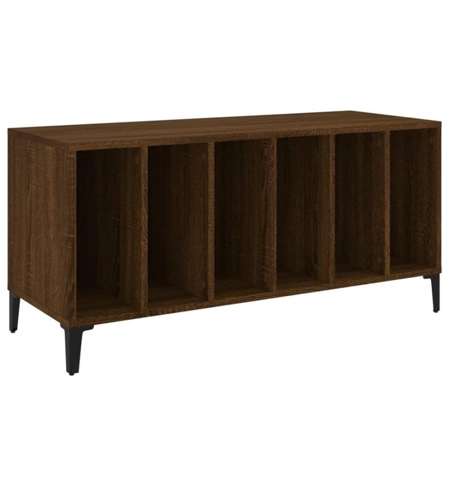 Plattenschrank Braun Eichen-Optik 100x38x48 cm Holzwerkstoff