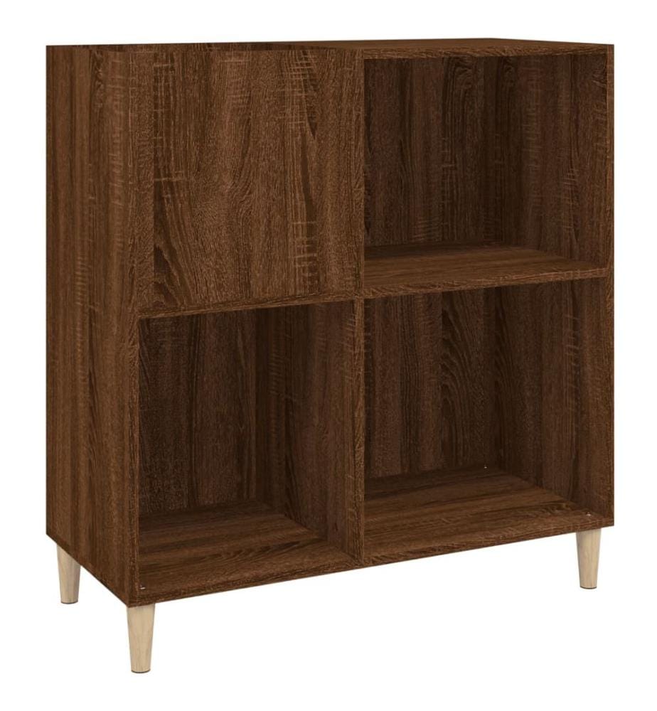 Plattenschrank Braun Eichen-Optik 84,5x38x89 cm Holzwerkstoff