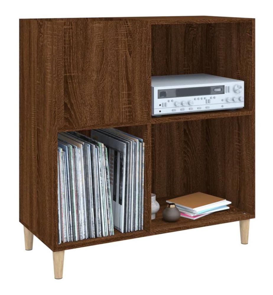 Plattenschrank Braun Eichen-Optik 84,5x38x89 cm Holzwerkstoff