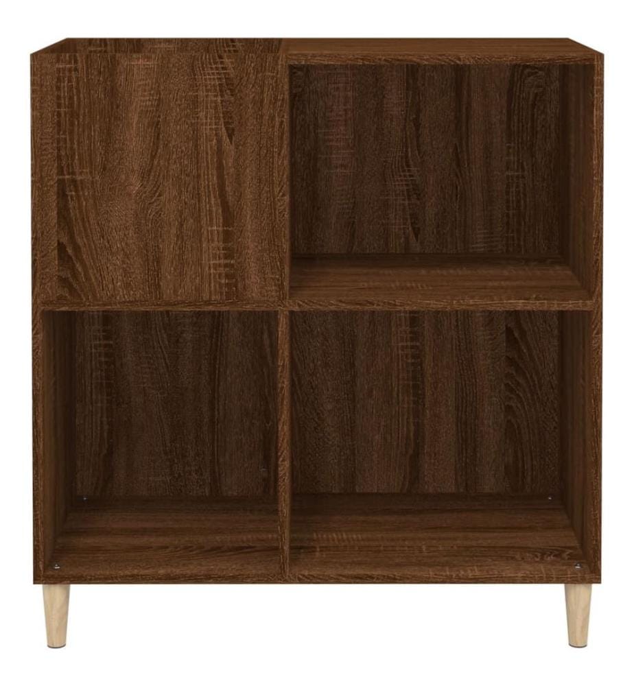 Plattenschrank Braun Eichen-Optik 84,5x38x89 cm Holzwerkstoff