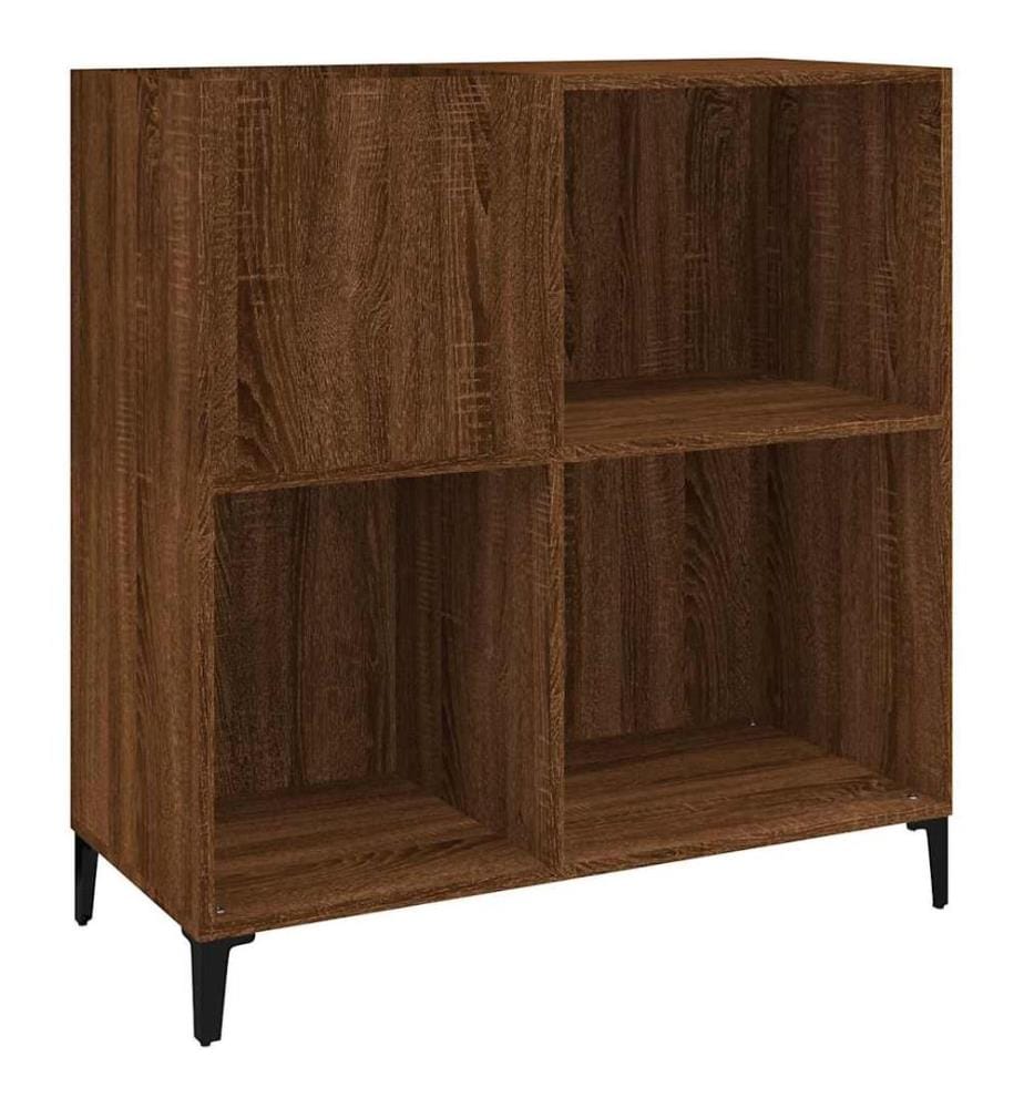 Plattenschrank Braun Eichen-Optik 84,5x38x89 cm Holzwerkstoff
