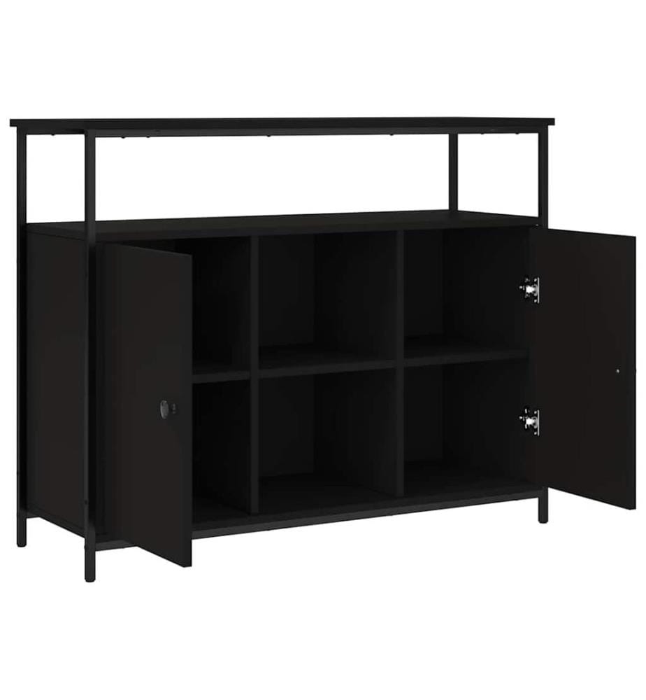 Sideboard Schwarz 100x35x80 cm Holzwerkstoff