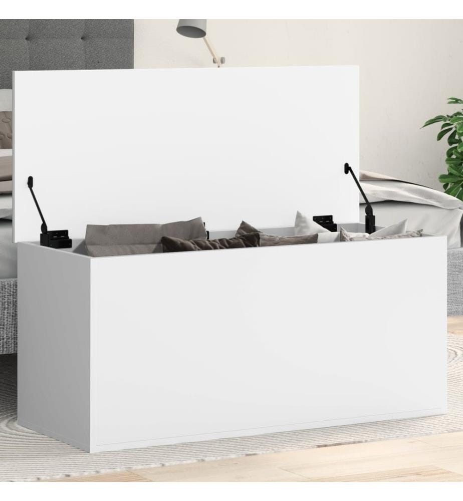 Truhe Weiss 100x42x46 cm Holzwerkstoff