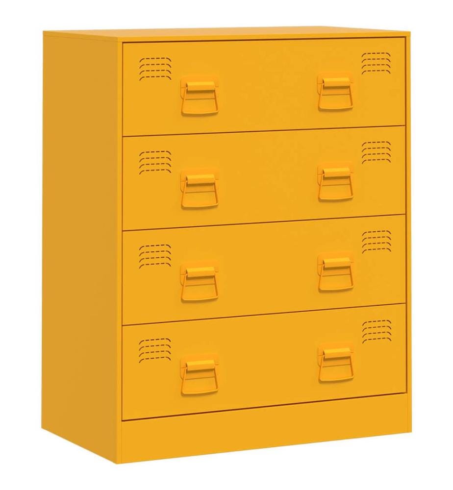 Sideboard Senfgelb 67x39x83 cm Stahl
