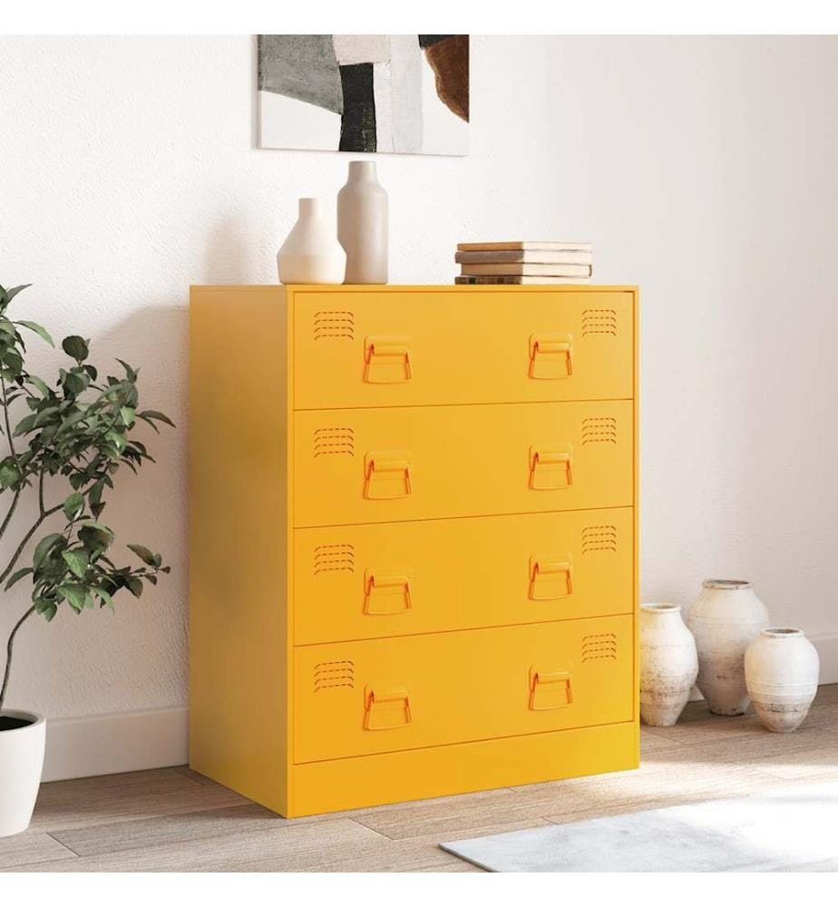 Sideboard Senfgelb 67x39x83 cm Stahl