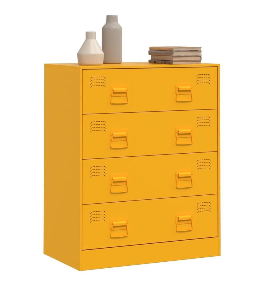 Sideboard Senfgelb 67x39x83 cm Stahl