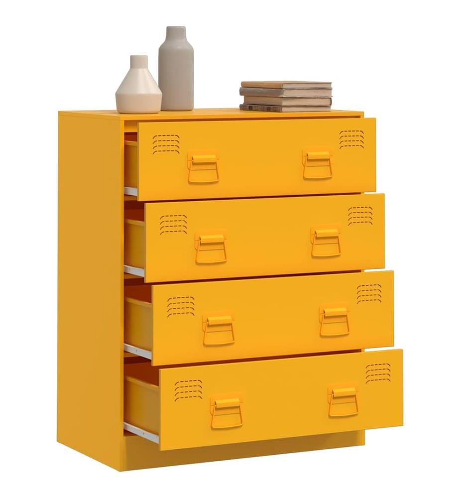 Sideboard Senfgelb 67x39x83 cm Stahl