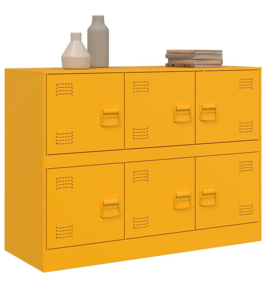 Sideboard Senfgelb 99x39x73 cm Stahl
