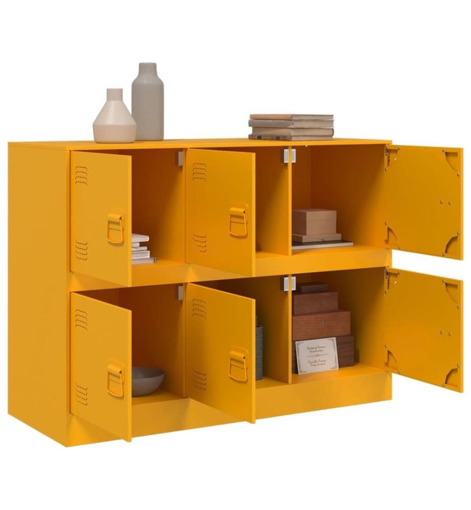 Sideboard Senfgelb 99x39x73 cm Stahl