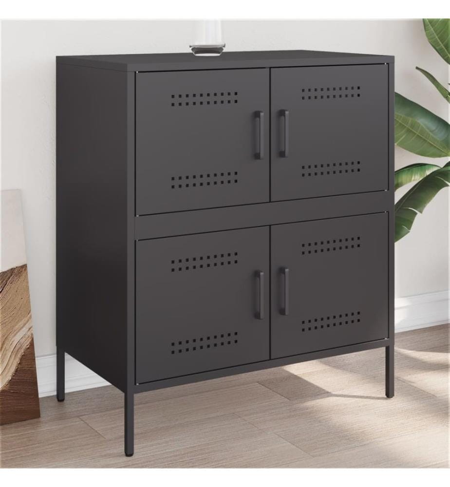 Sideboard Schwarz 68x39x79 cm Stahl