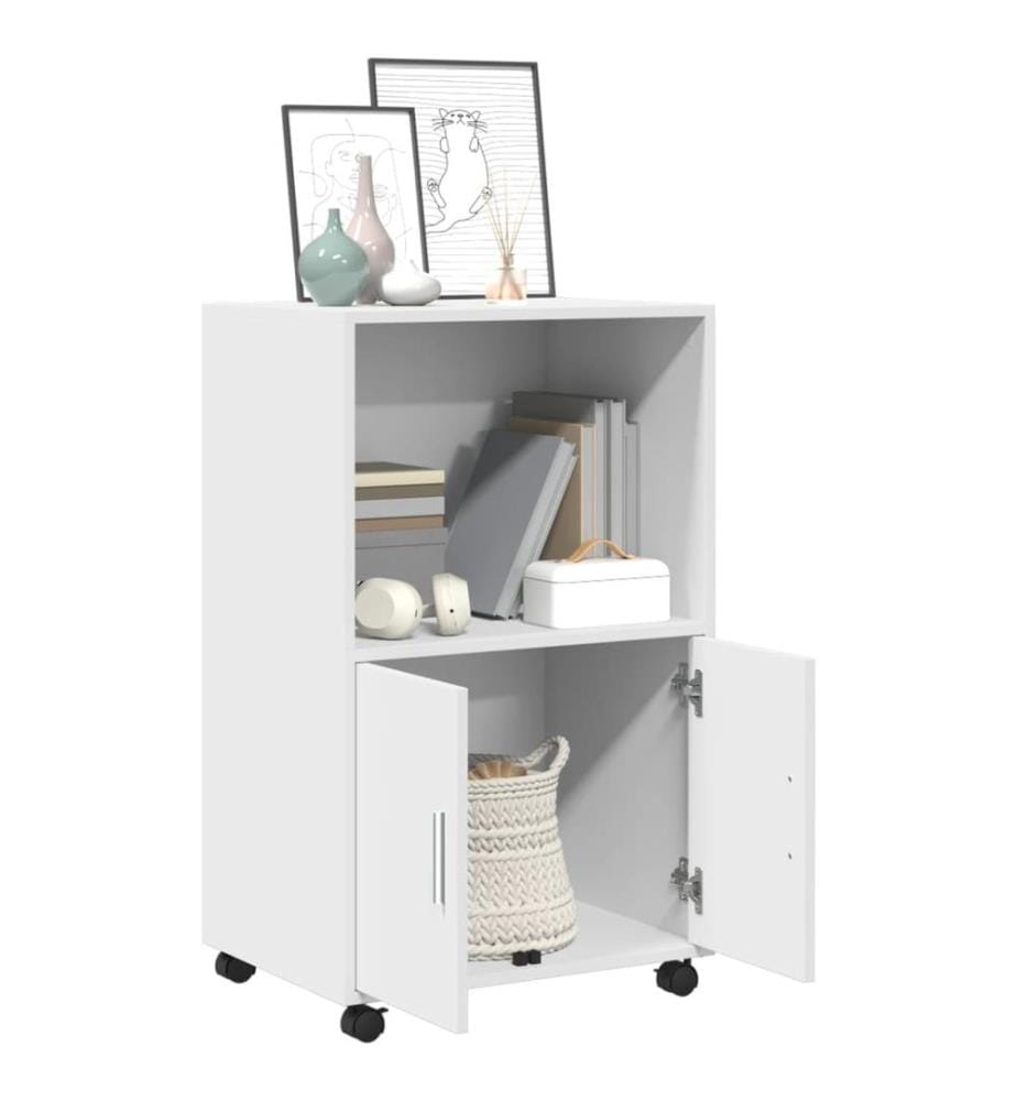 Rollschrank Weiss 55x40x91 cm Holzwerkstoff