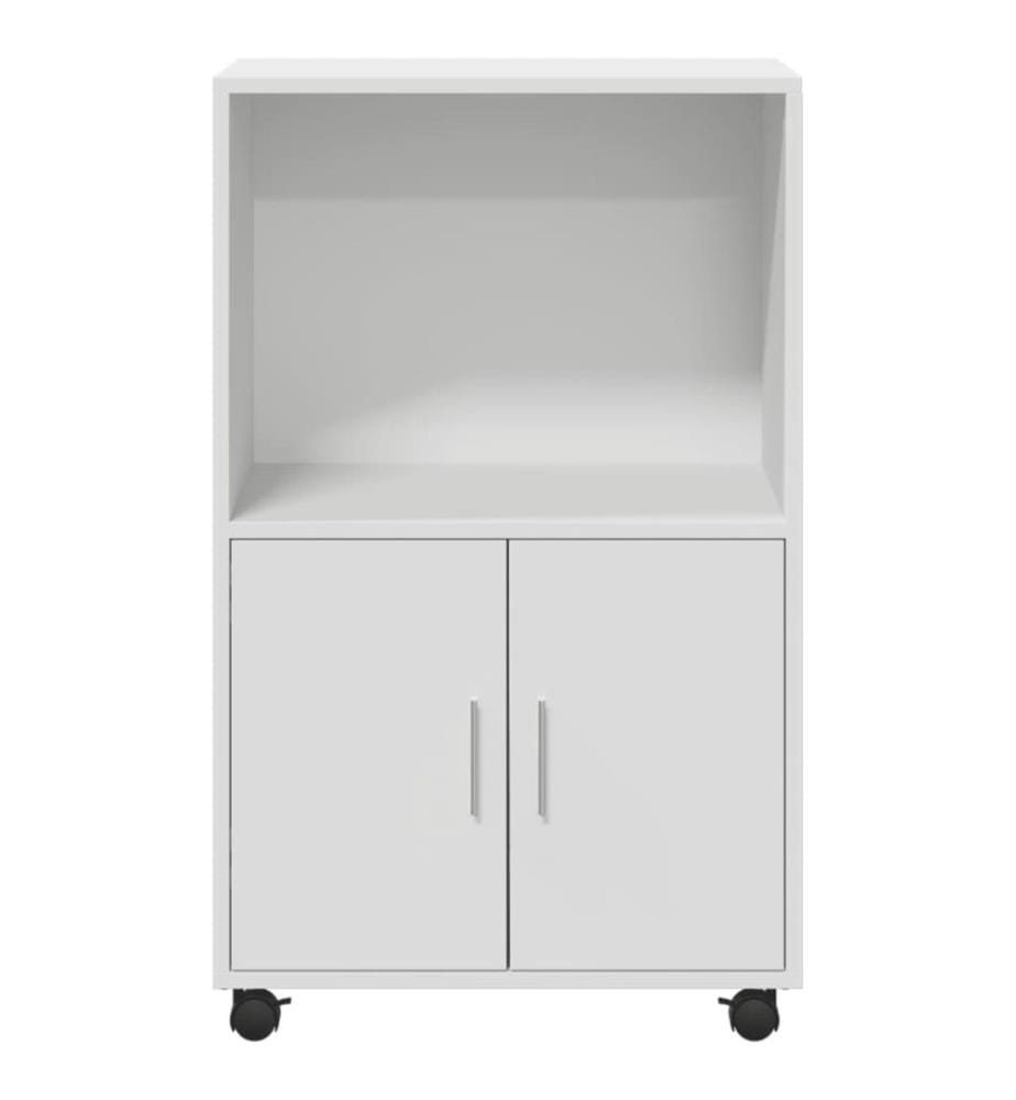Rollschrank Weiss 55x40x91 cm Holzwerkstoff