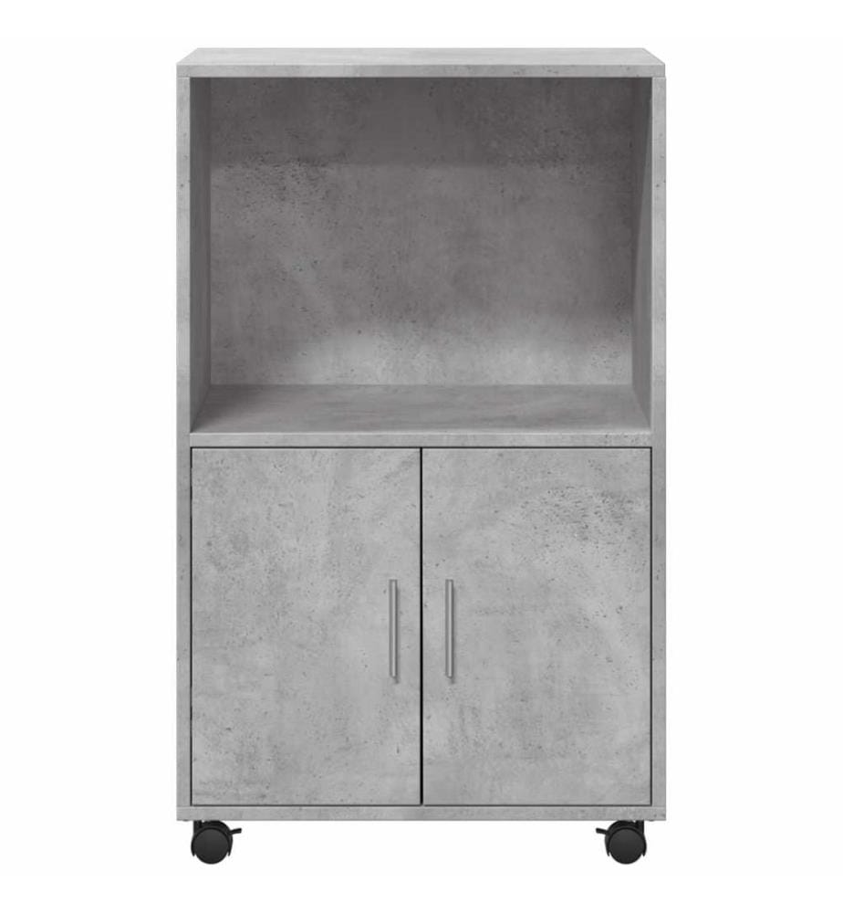 Rollschrank Betongrau 55x40x91 cm Holzwerkstoff
