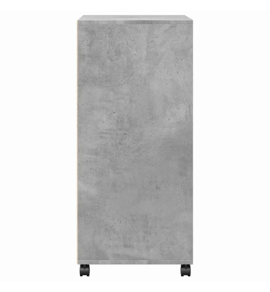 Rollschrank Betongrau 55x40x91 cm Holzwerkstoff