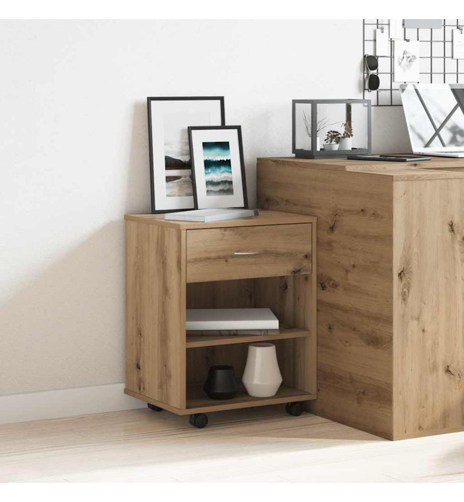 Rollcontainer Artisan-Eiche 46x36x59 cm Holzwerkstoff