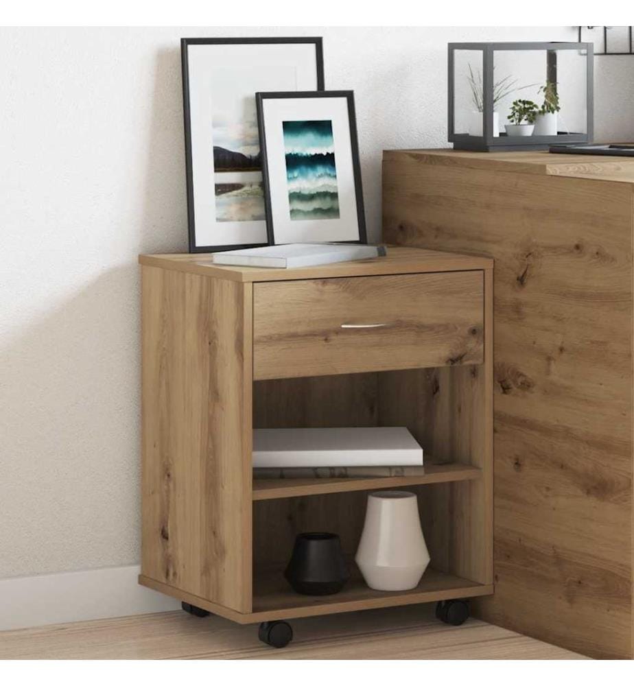 Rollcontainer Artisan-Eiche 46x36x59 cm Holzwerkstoff