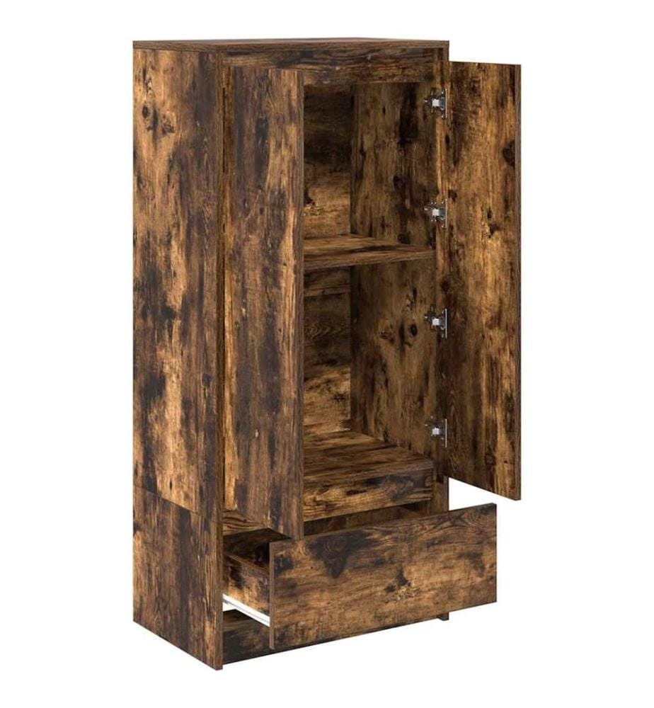 Schrank mit Schublade Räuchereiche 55,5x34x119,5 cm