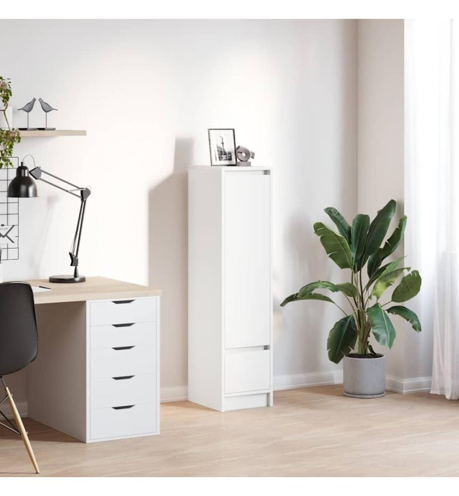 Highboard Weiss 29,5x34x119,5 cm Holzwerkstoff