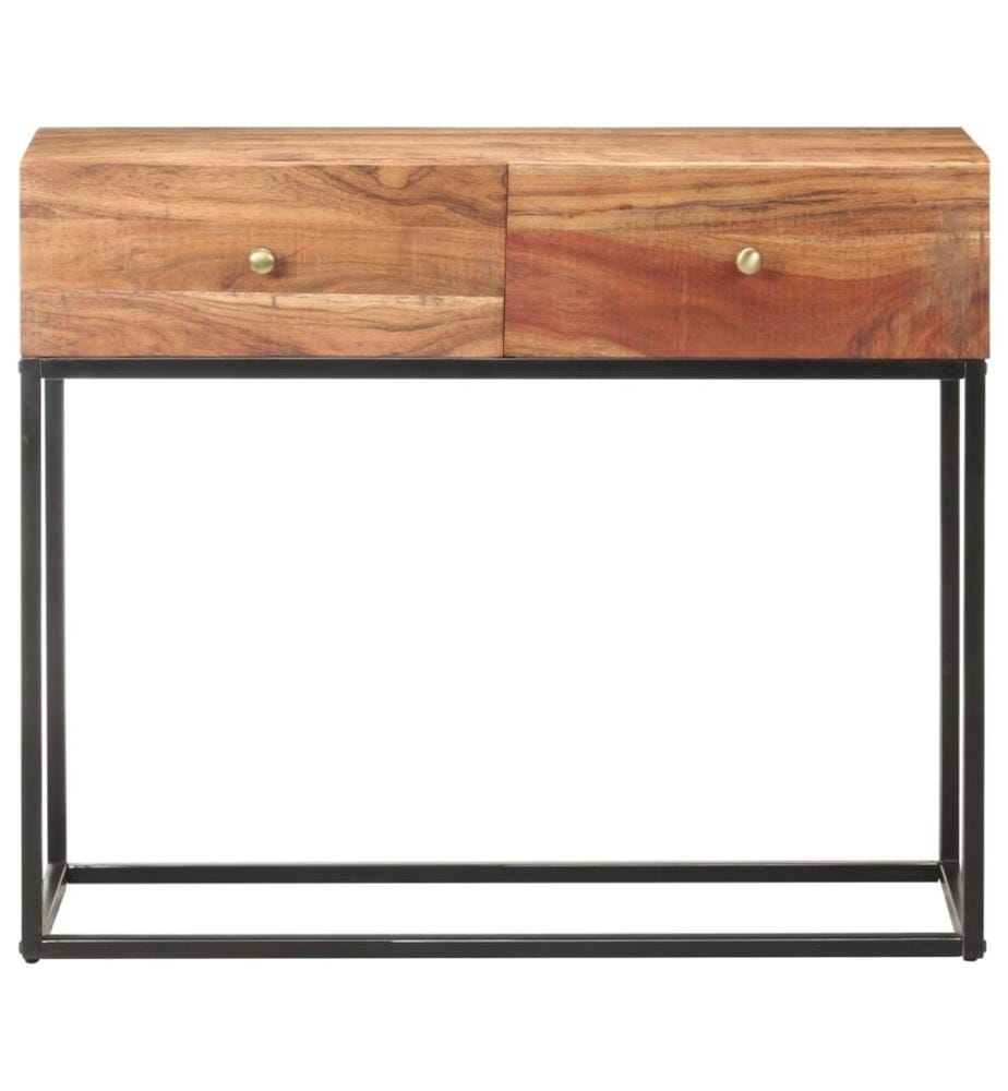 Konsolentisch 90x35x75 cm Raues Akazienholz