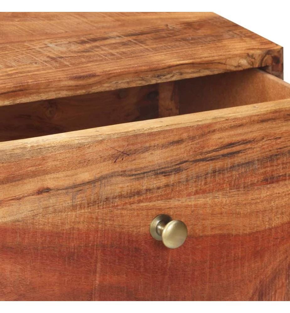 Konsolentisch 90x35x75 cm Raues Akazienholz