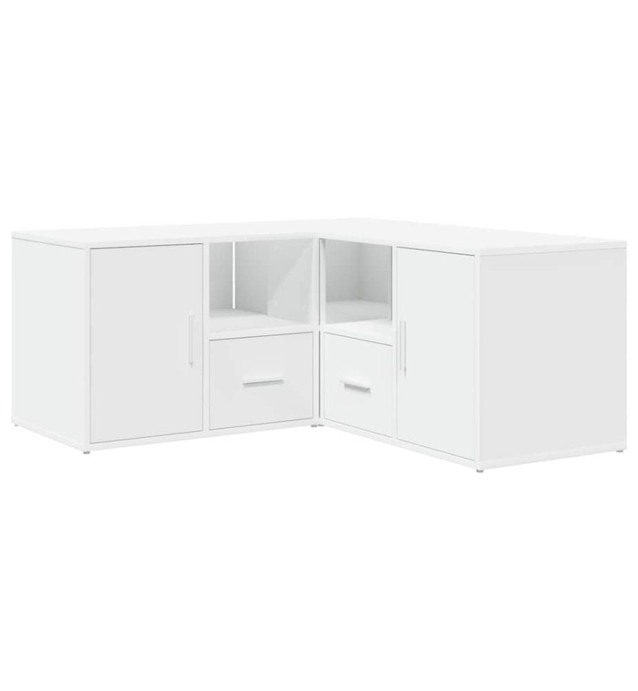 Eckregal Weiss 160x40x45 cm Holzwerkstoff
