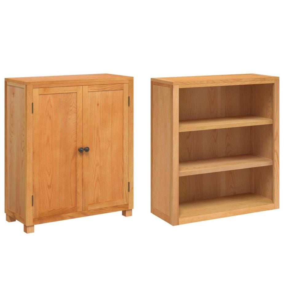 Aufbewahrungsmöbel-Set mit Speicher mit Tür Braun Holzwerkstoff