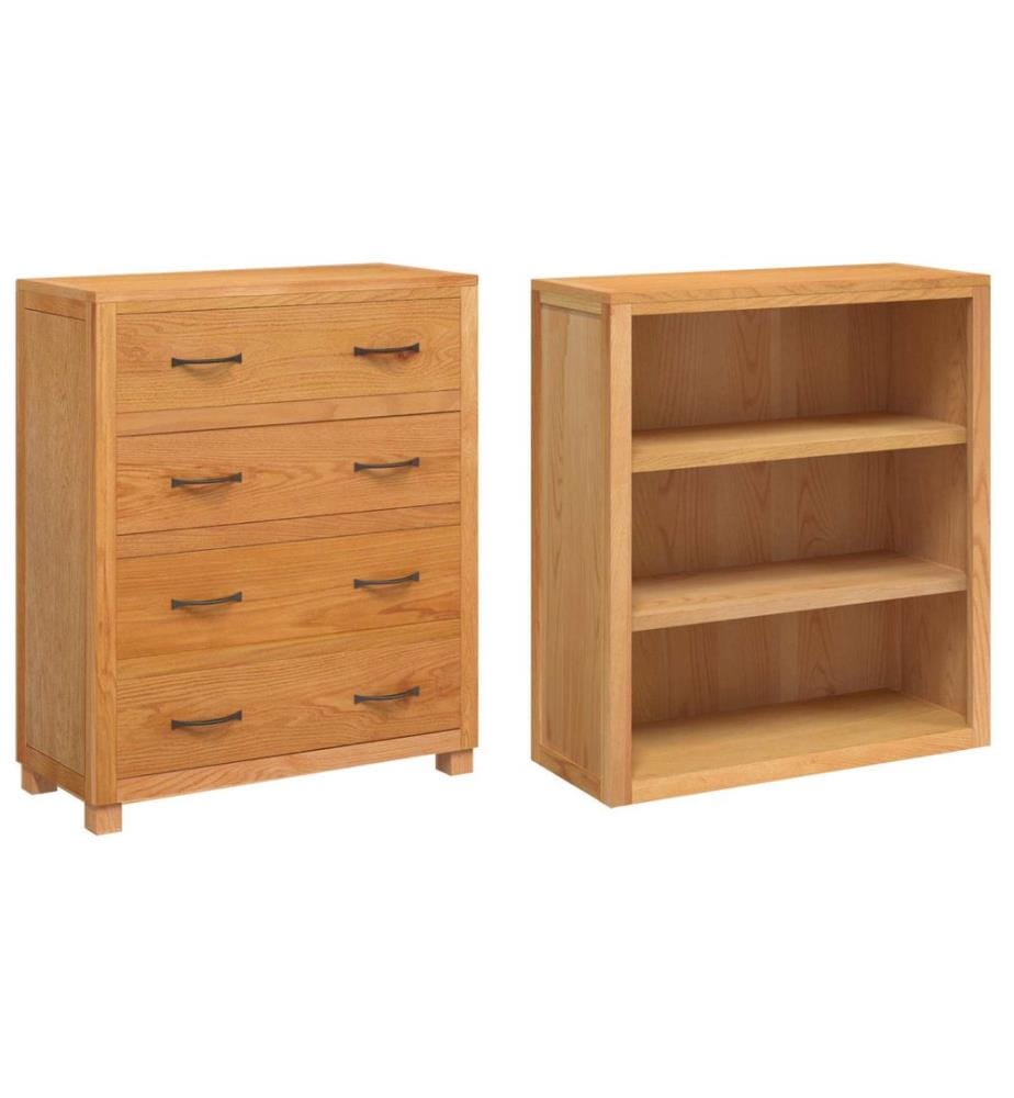 Aufbewahrungsmöbel-Set mit Schubladen Braun Holzwerkstoff