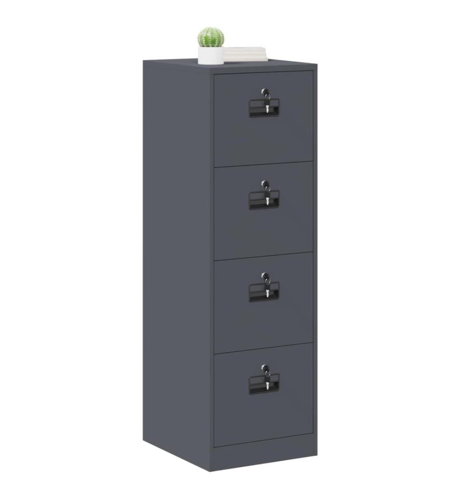 Cabinet de Dossier 2 pcs Anthracite 44 x 50 x 139 cm