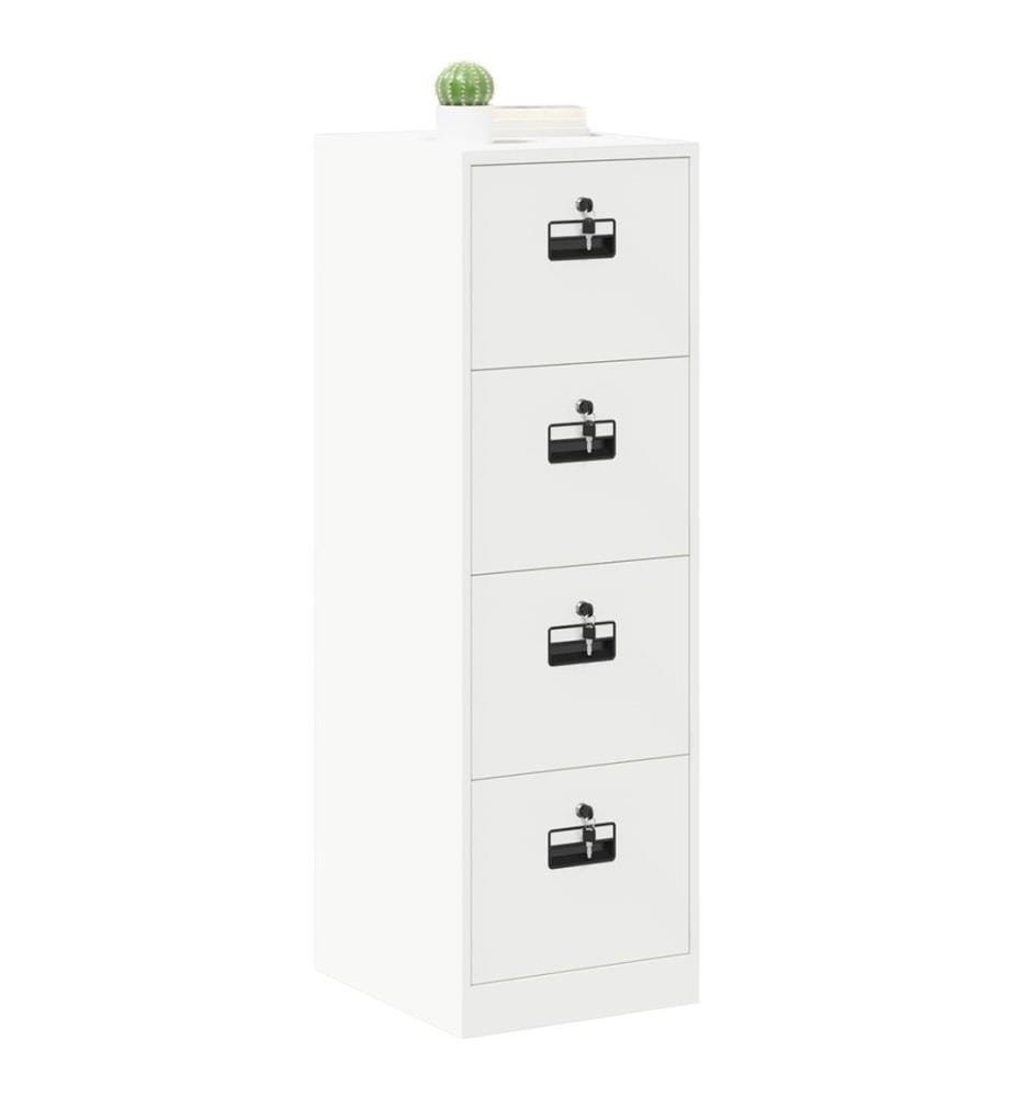 Cabinet de Dossier avec tiroir 2 pcs Blanc 44 x 50 x 139 cm
