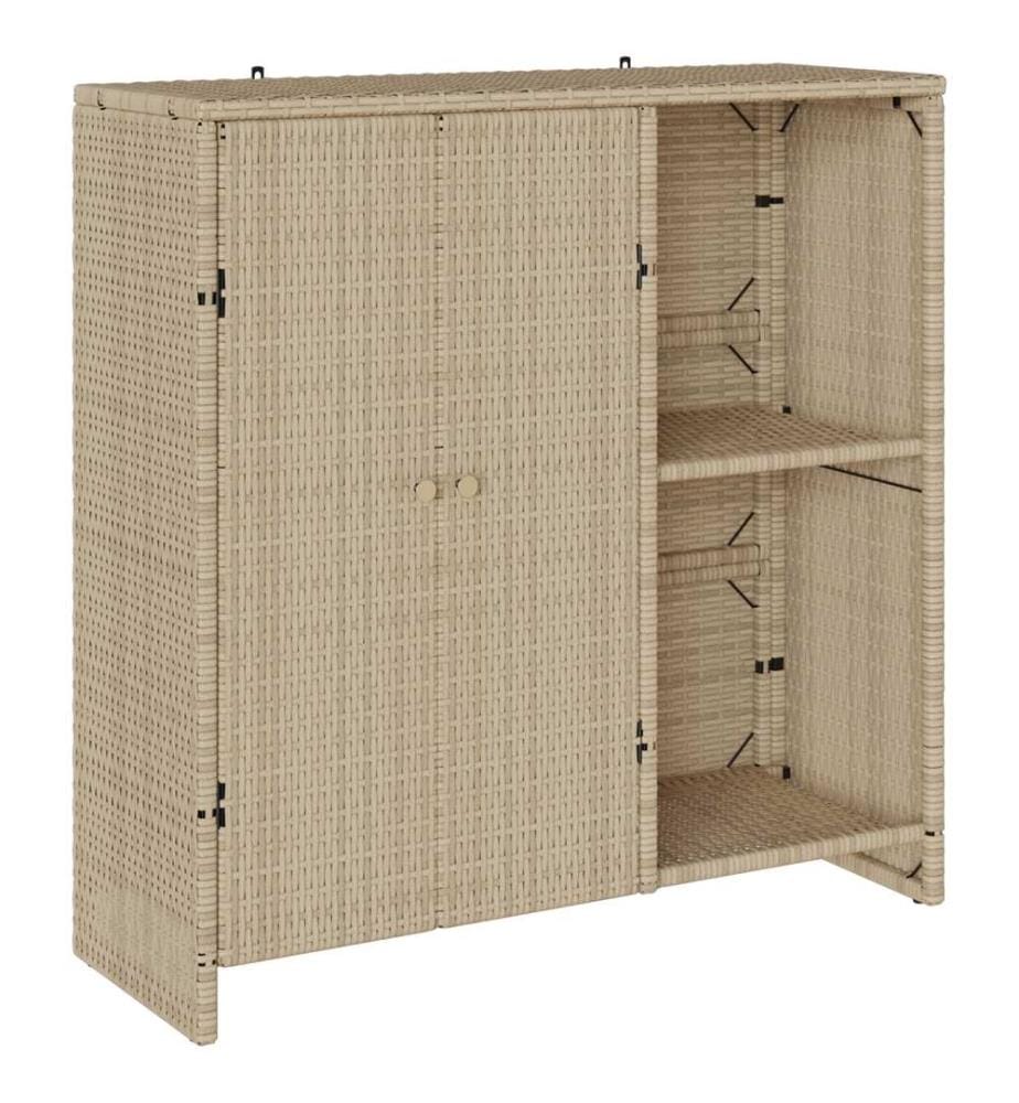 Aufbewahrungsschrank mit Regal Beige 100 x 36 x 102 cm Rattan