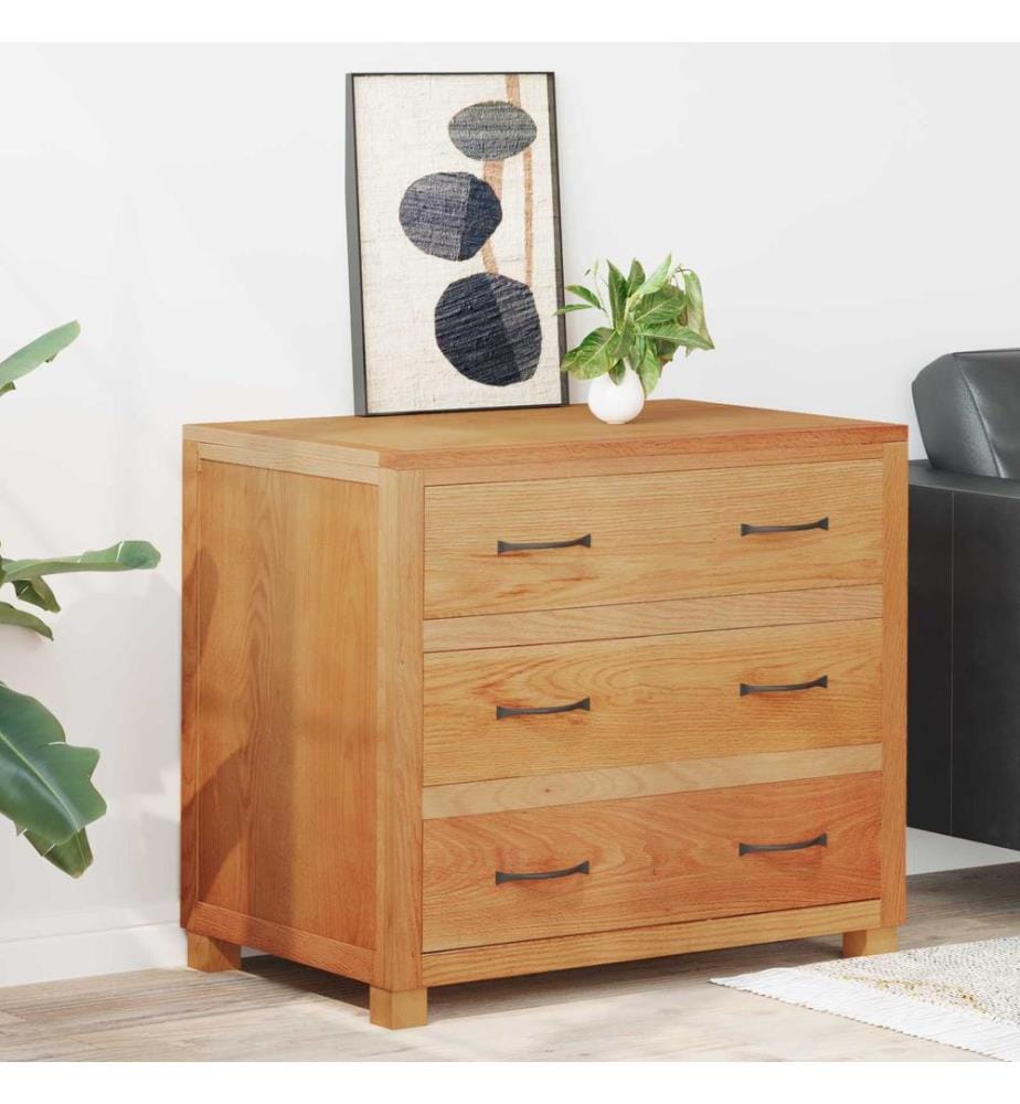 Schrank mit Schubladen mit Speicher Braun Holzwerkstoff